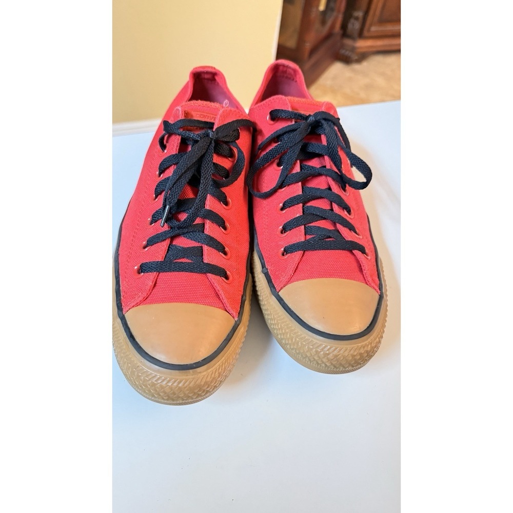 Converse Chuck Taylor All Star Low Red Canvas Sneakers Mens 11 Unisex‎ - Picture 5 of 9